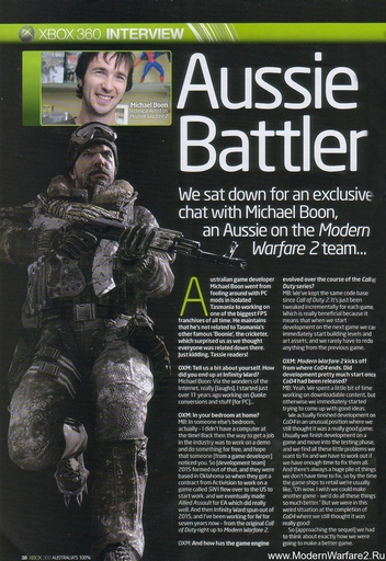 Modern Warfare 2 - Modern Warfare 2 в Австралийском журнале Official Xbox 360 Magazine